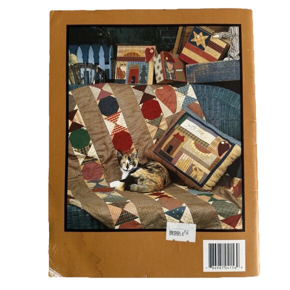 Vtg 90s Be It Ever So Humble Chery Saffiote Quilt Pattern Book Primitive Country - Picture 11 of 11